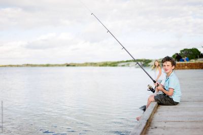 Cast fishing on the edge for mackerel