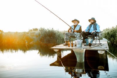 Fishing bream from a dock or jetty